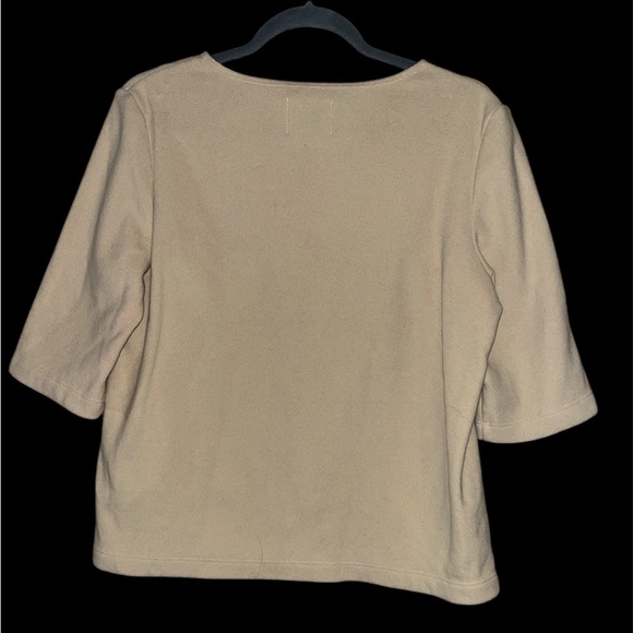 Dudley Stephens Carroll st top medium terry fleece beige oversized spring summer - Picture 2 of 11